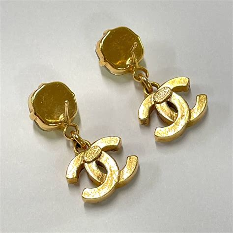 cheap knock off chanel earring studs|faux chanel cc earrings.